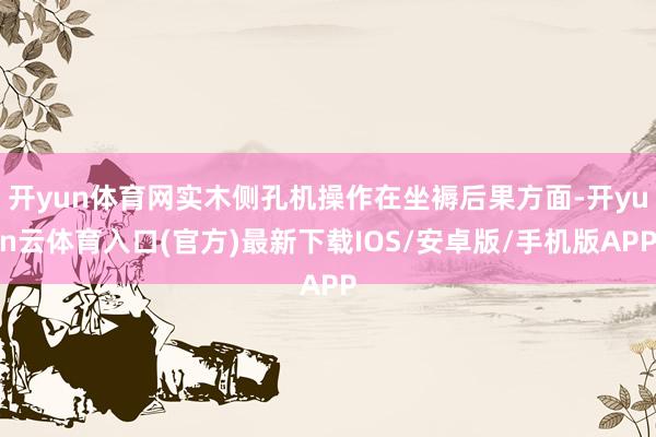 开yun体育网实木侧孔机操作在坐褥后果方面-开yun云体育入口(官方)最新下载IOS/安卓版/手机版APP