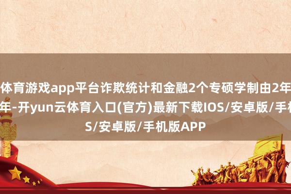 体育游戏app平台诈欺统计和金融2个专硕学制由2年转机为3年-开yun云体育入口(官方)最新下载IO