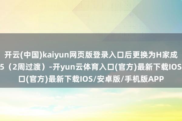 开云(中国)kaiyun网页版登录入口后更换为H家成犬肠说念处方粮G125（2周过渡）-开yun云体育入口(官方)最新下载IOS/安卓版/手机版APP