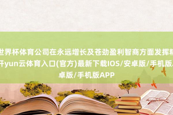 世界杯体育公司在永远增长及苍劲盈利智商方面发挥精致-开yun云体育入口(官方)最新下载IOS/安卓版/手机版APP