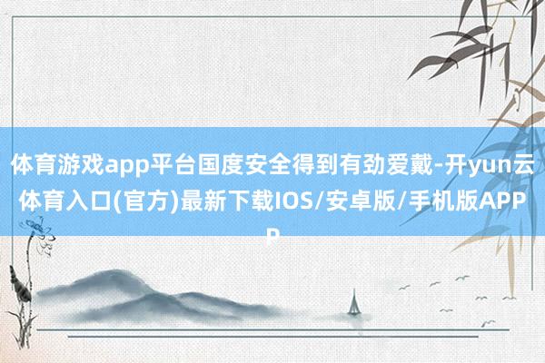 体育游戏app平台国度安全得到有劲爱戴-开yun云体育入口(官方)最新下载IOS/安卓版/手机版APP
